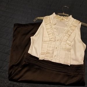 Black white mini dress